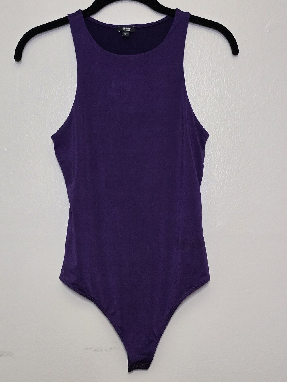 Express Purple Sleeveless One-Piece Bodysuit